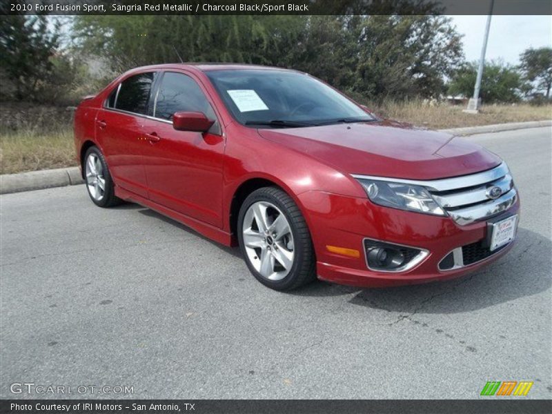 Sangria Red Metallic / Charcoal Black/Sport Black 2010 Ford Fusion Sport
