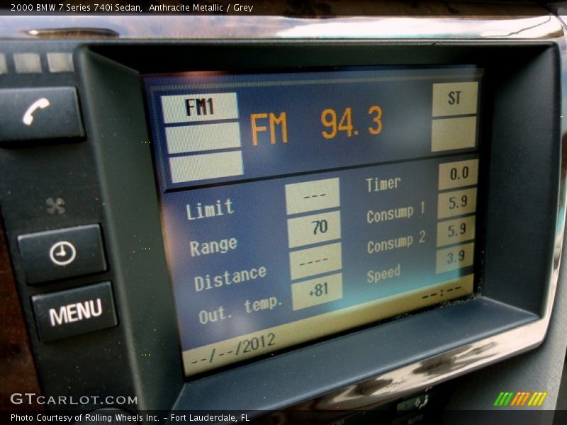 Anthracite Metallic / Grey 2000 BMW 7 Series 740i Sedan