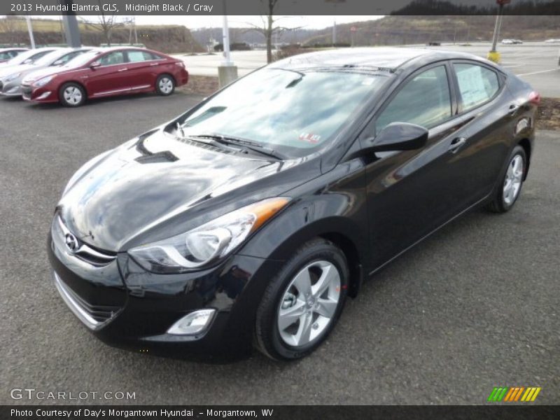Midnight Black / Gray 2013 Hyundai Elantra GLS
