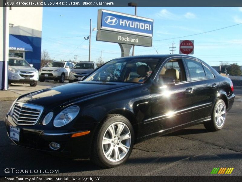 Black / Cashmere 2009 Mercedes-Benz E 350 4Matic Sedan