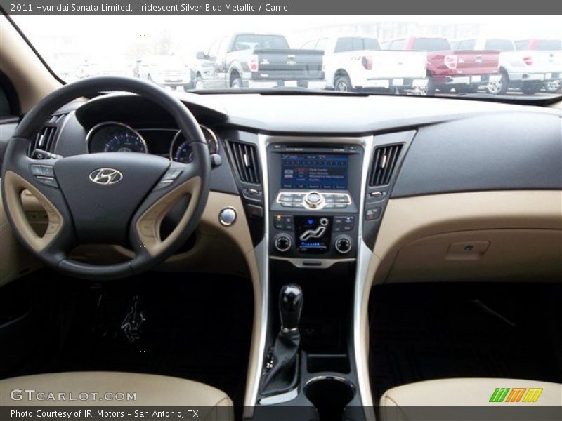 Iridescent Silver Blue Metallic / Camel 2011 Hyundai Sonata Limited