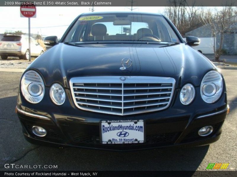 Black / Cashmere 2009 Mercedes-Benz E 350 4Matic Sedan