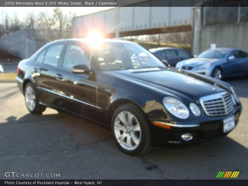 Black / Cashmere 2009 Mercedes-Benz E 350 4Matic Sedan
