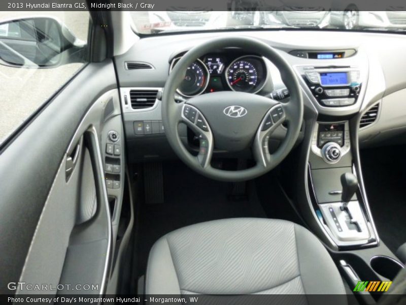 Midnight Black / Gray 2013 Hyundai Elantra GLS