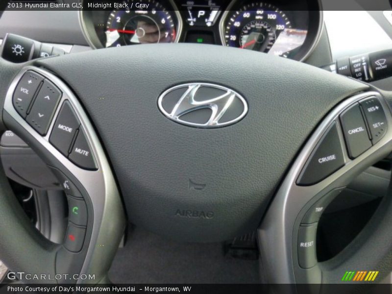 Midnight Black / Gray 2013 Hyundai Elantra GLS
