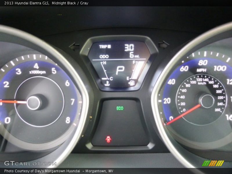 Midnight Black / Gray 2013 Hyundai Elantra GLS