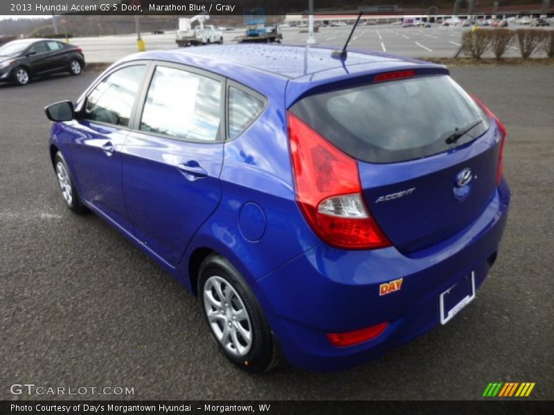 Marathon Blue / Gray 2013 Hyundai Accent GS 5 Door