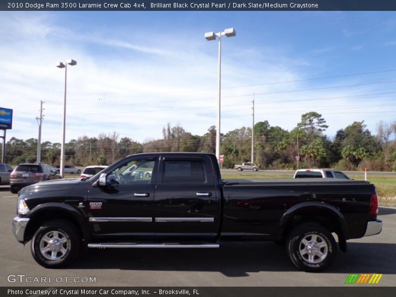 Brilliant Black Crystal Pearl / Dark Slate/Medium Graystone 2010 Dodge Ram 3500 Laramie Crew Cab 4x4