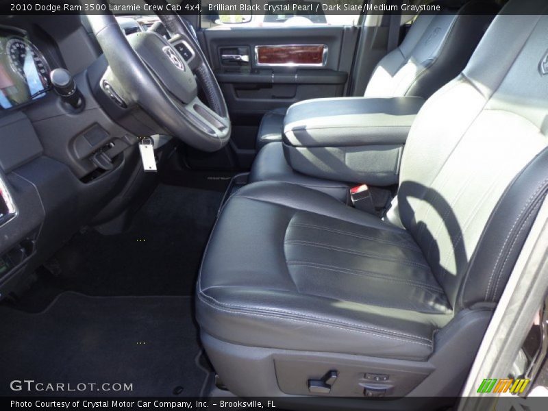Brilliant Black Crystal Pearl / Dark Slate/Medium Graystone 2010 Dodge Ram 3500 Laramie Crew Cab 4x4