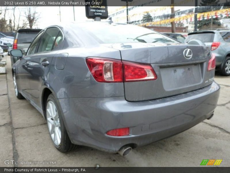 Nebula Gray Pearl / Light Gray 2012 Lexus IS 250 AWD