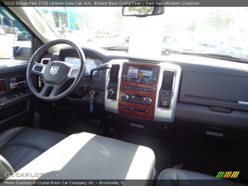 Brilliant Black Crystal Pearl / Dark Slate/Medium Graystone 2010 Dodge Ram 3500 Laramie Crew Cab 4x4