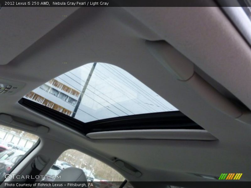 Nebula Gray Pearl / Light Gray 2012 Lexus IS 250 AWD