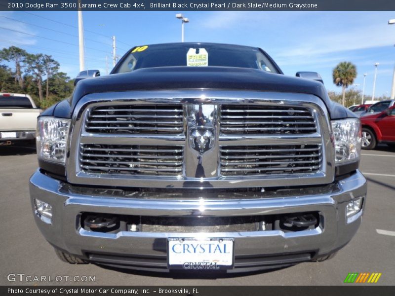 Brilliant Black Crystal Pearl / Dark Slate/Medium Graystone 2010 Dodge Ram 3500 Laramie Crew Cab 4x4