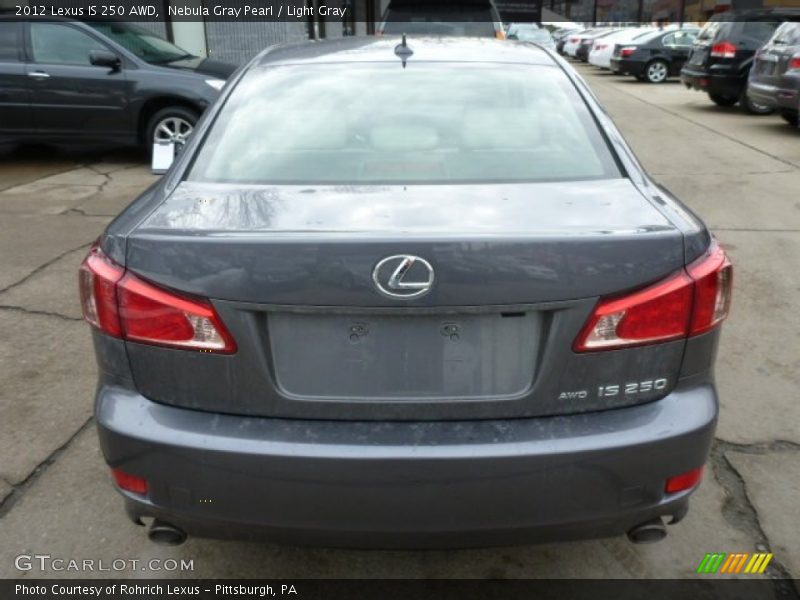 Nebula Gray Pearl / Light Gray 2012 Lexus IS 250 AWD