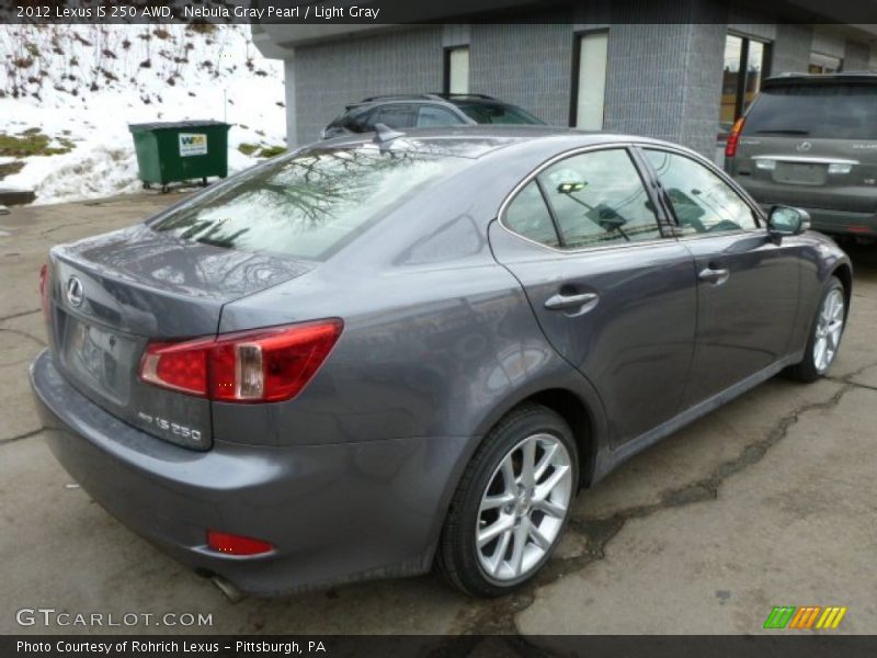 Nebula Gray Pearl / Light Gray 2012 Lexus IS 250 AWD