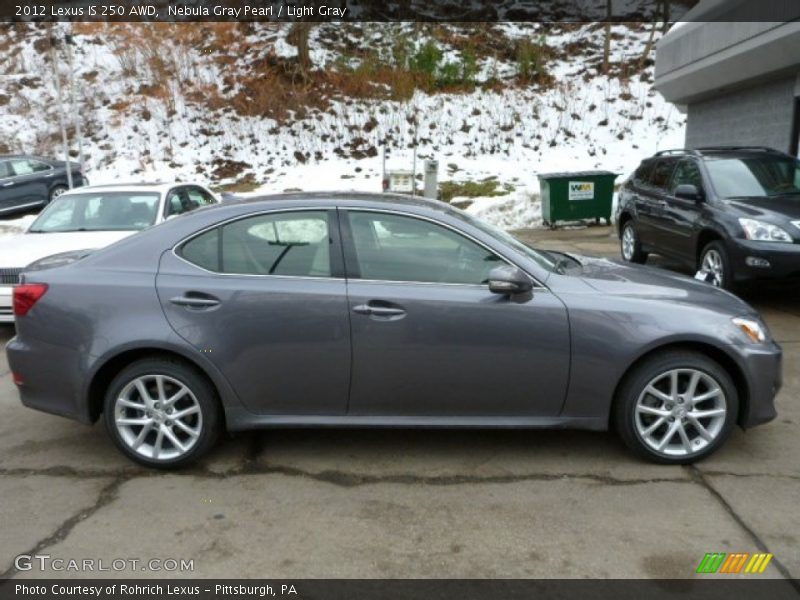 Nebula Gray Pearl / Light Gray 2012 Lexus IS 250 AWD
