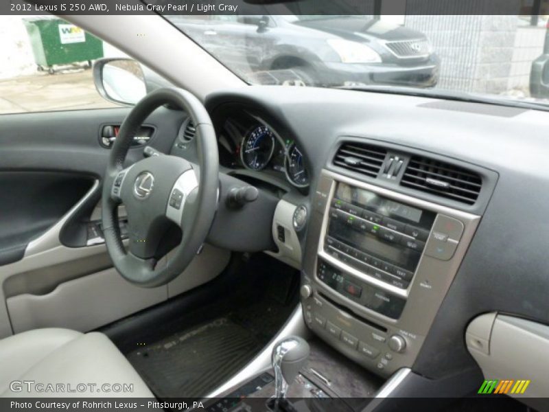 Nebula Gray Pearl / Light Gray 2012 Lexus IS 250 AWD
