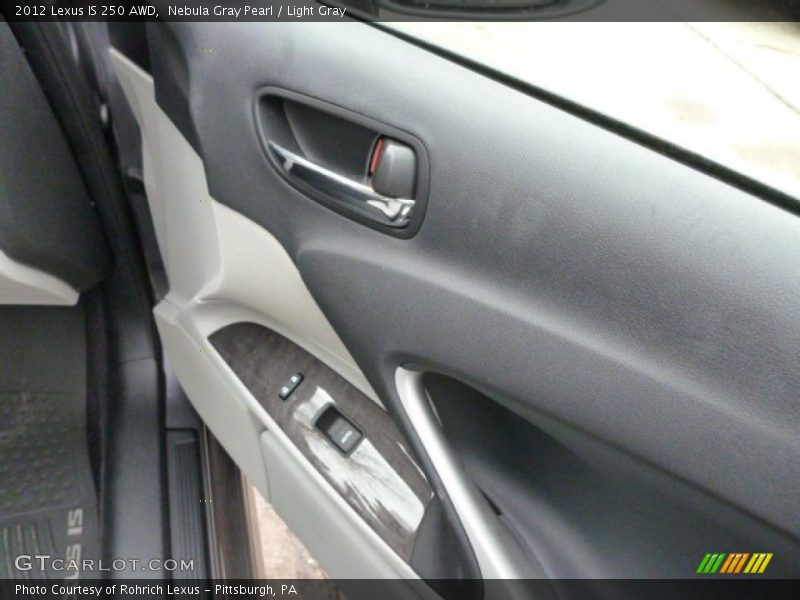 Nebula Gray Pearl / Light Gray 2012 Lexus IS 250 AWD
