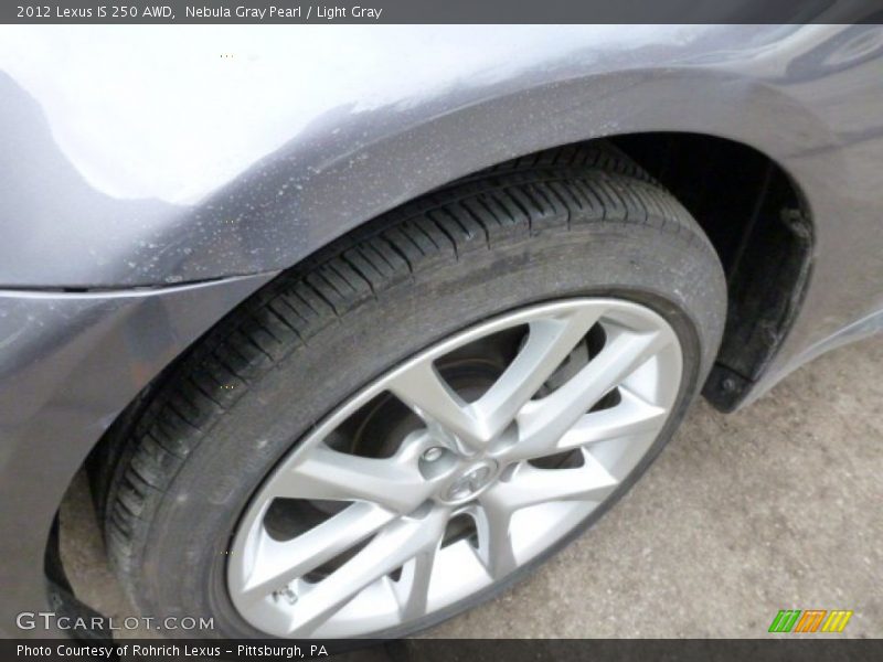 Nebula Gray Pearl / Light Gray 2012 Lexus IS 250 AWD