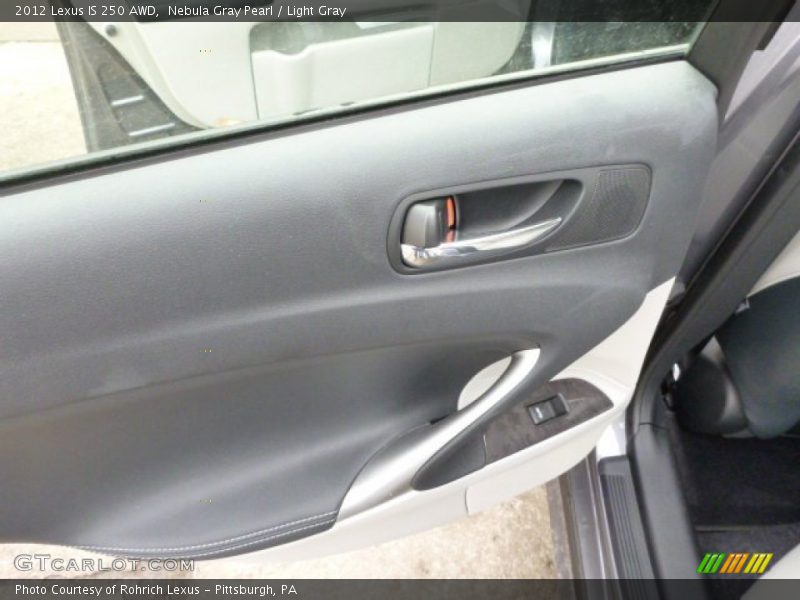 Nebula Gray Pearl / Light Gray 2012 Lexus IS 250 AWD