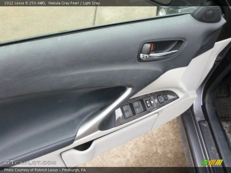 Nebula Gray Pearl / Light Gray 2012 Lexus IS 250 AWD