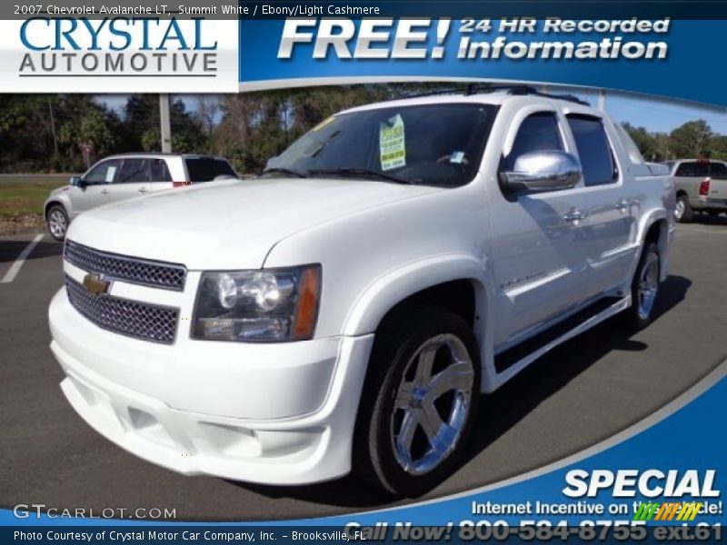 Summit White / Ebony/Light Cashmere 2007 Chevrolet Avalanche LT