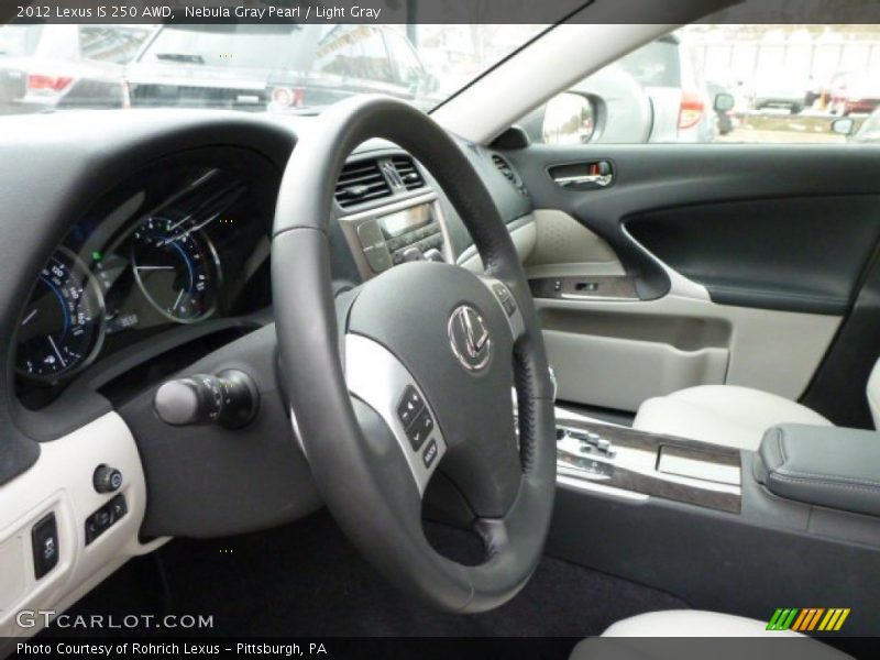 Nebula Gray Pearl / Light Gray 2012 Lexus IS 250 AWD