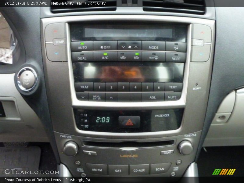 Nebula Gray Pearl / Light Gray 2012 Lexus IS 250 AWD