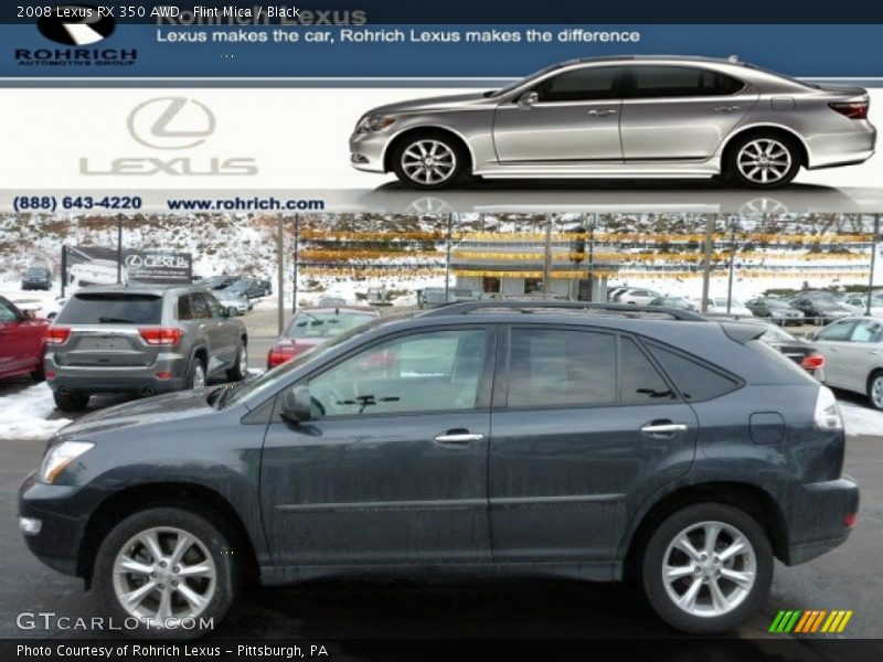 Flint Mica / Black 2008 Lexus RX 350 AWD