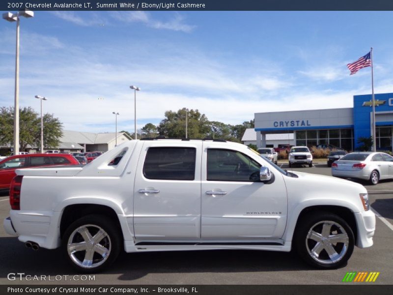 Summit White / Ebony/Light Cashmere 2007 Chevrolet Avalanche LT