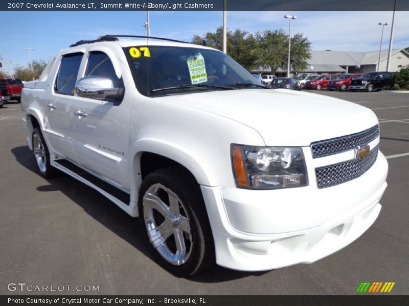Summit White / Ebony/Light Cashmere 2007 Chevrolet Avalanche LT