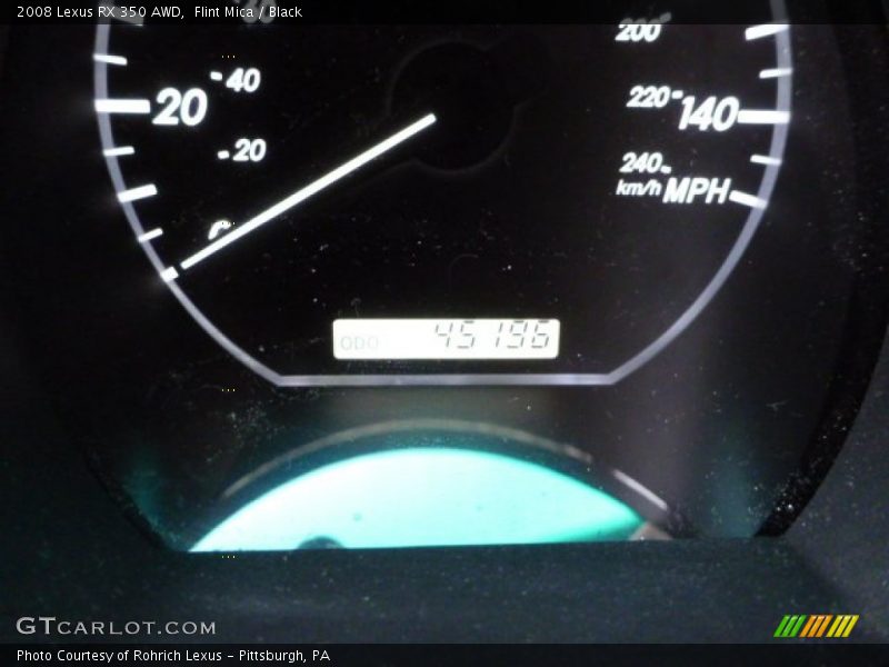 Flint Mica / Black 2008 Lexus RX 350 AWD