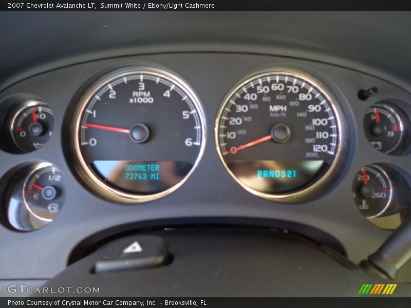 Summit White / Ebony/Light Cashmere 2007 Chevrolet Avalanche LT