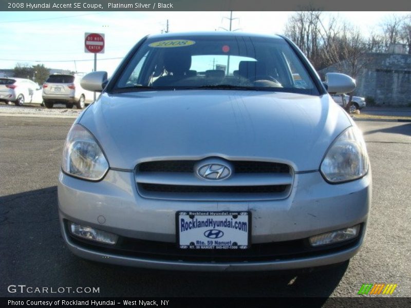 Platinum Silver / Black 2008 Hyundai Accent SE Coupe