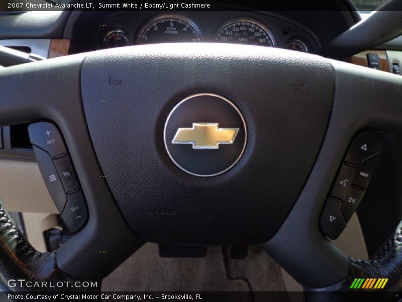 Summit White / Ebony/Light Cashmere 2007 Chevrolet Avalanche LT