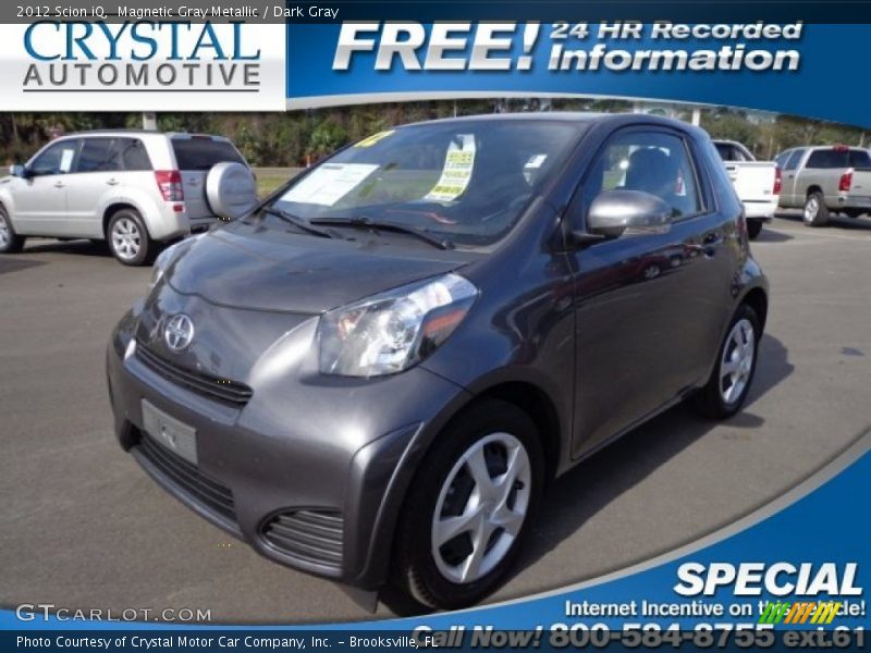 Magnetic Gray Metallic / Dark Gray 2012 Scion iQ
