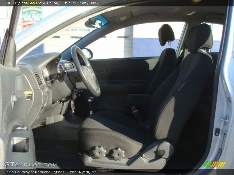 Platinum Silver / Black 2008 Hyundai Accent SE Coupe