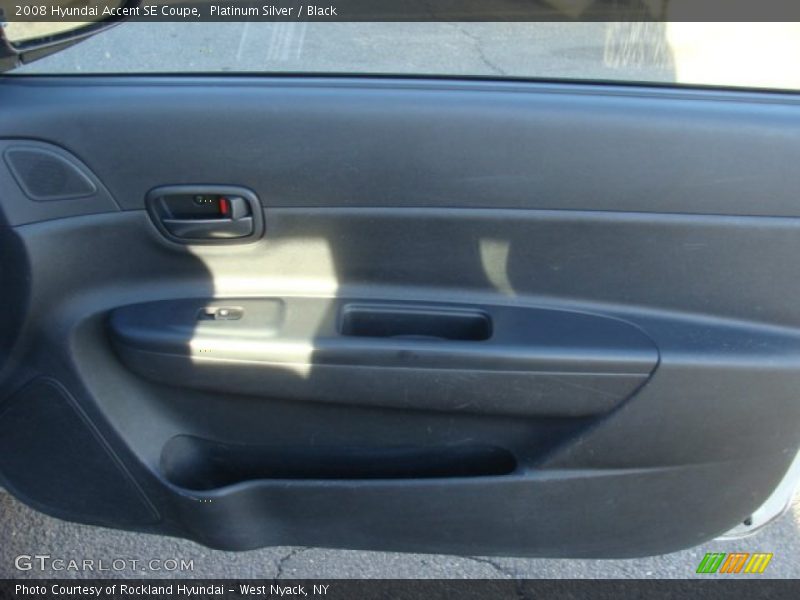 Platinum Silver / Black 2008 Hyundai Accent SE Coupe