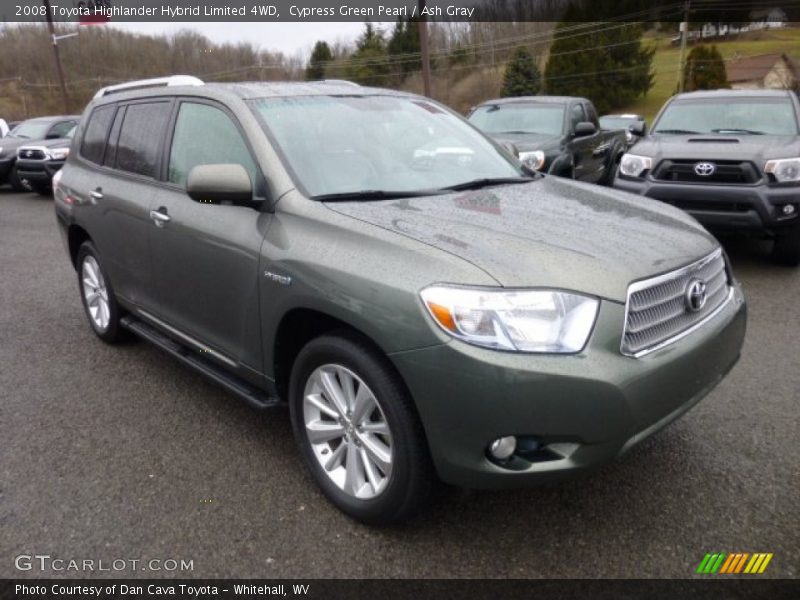Cypress Green Pearl / Ash Gray 2008 Toyota Highlander Hybrid Limited 4WD