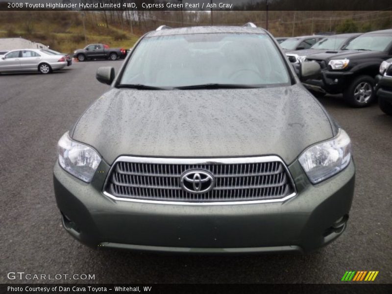 Cypress Green Pearl / Ash Gray 2008 Toyota Highlander Hybrid Limited 4WD
