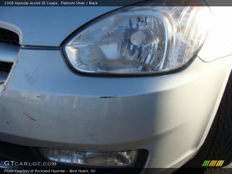 Platinum Silver / Black 2008 Hyundai Accent SE Coupe