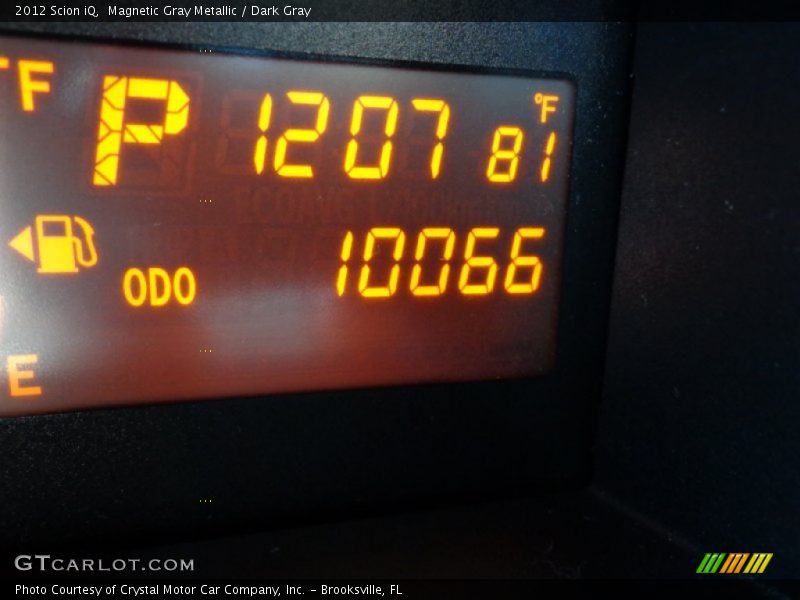Magnetic Gray Metallic / Dark Gray 2012 Scion iQ