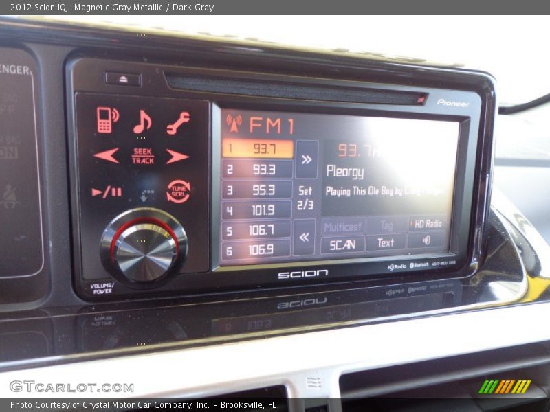 Magnetic Gray Metallic / Dark Gray 2012 Scion iQ
