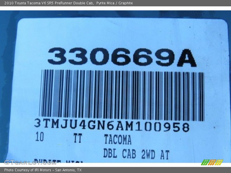 Pyrite Mica / Graphite 2010 Toyota Tacoma V6 SR5 PreRunner Double Cab