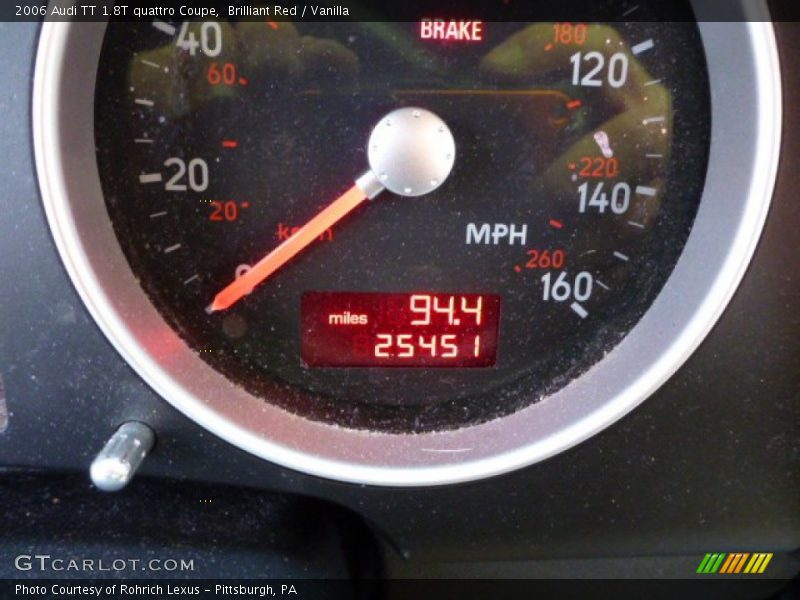 Brilliant Red / Vanilla 2006 Audi TT 1.8T quattro Coupe