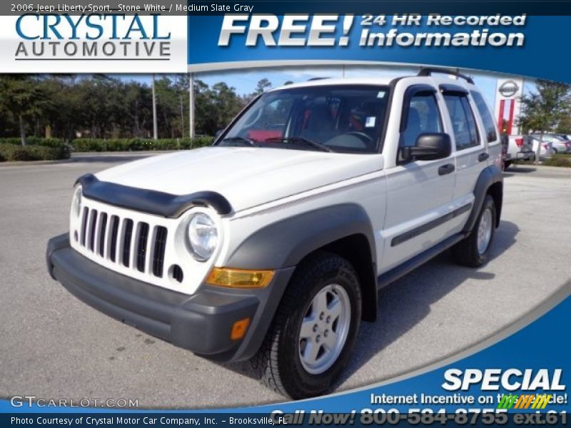 Stone White / Medium Slate Gray 2006 Jeep Liberty Sport