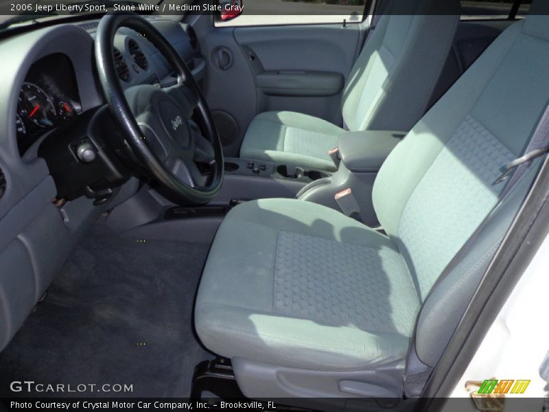 Stone White / Medium Slate Gray 2006 Jeep Liberty Sport