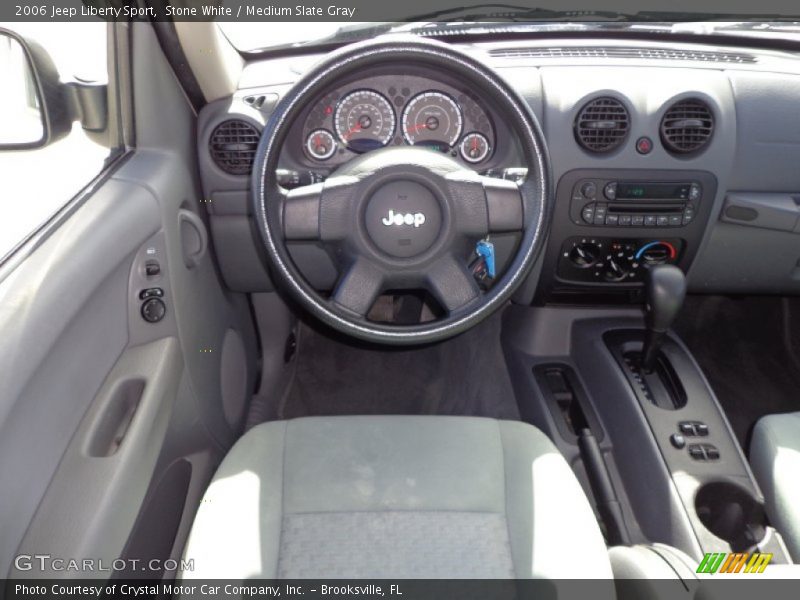 Stone White / Medium Slate Gray 2006 Jeep Liberty Sport