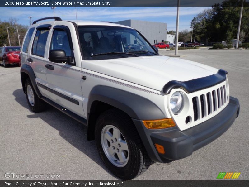 Stone White / Medium Slate Gray 2006 Jeep Liberty Sport