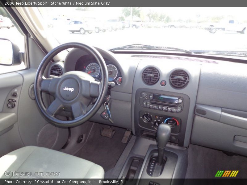 Stone White / Medium Slate Gray 2006 Jeep Liberty Sport